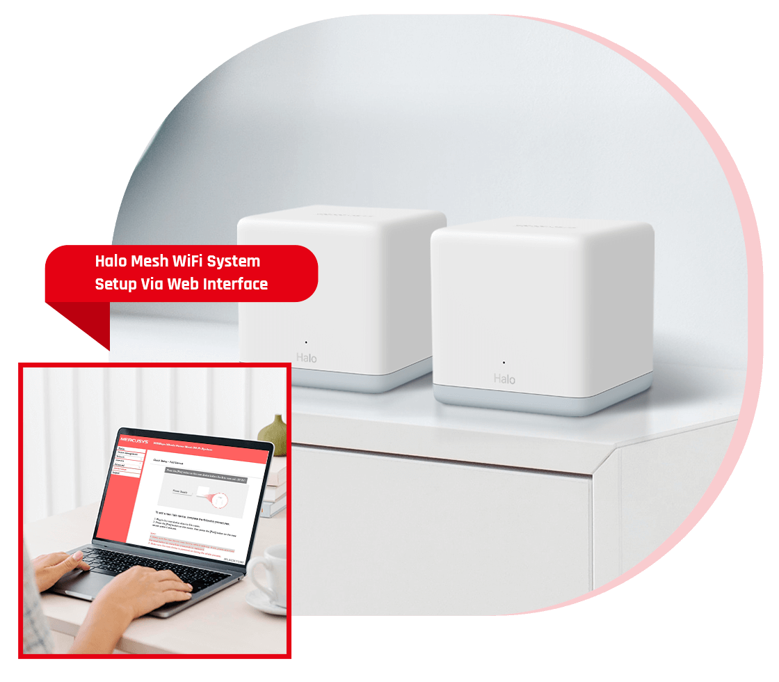 Halo Mesh WiFi System Setup Via Web Interface